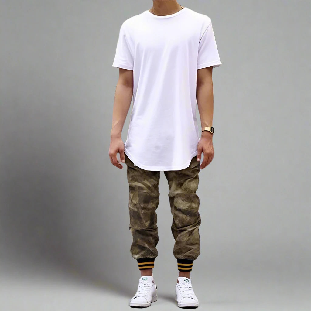 Side Zipper Droptail Tee