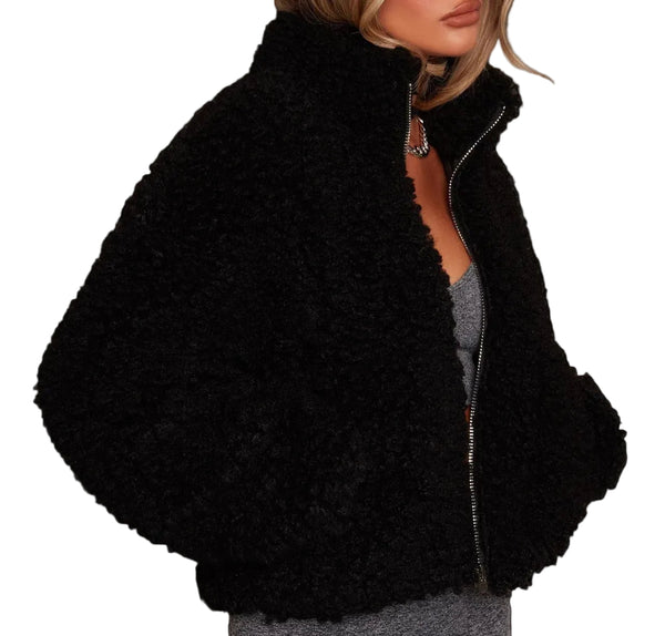 Wool Plush Turtleneck Sweater