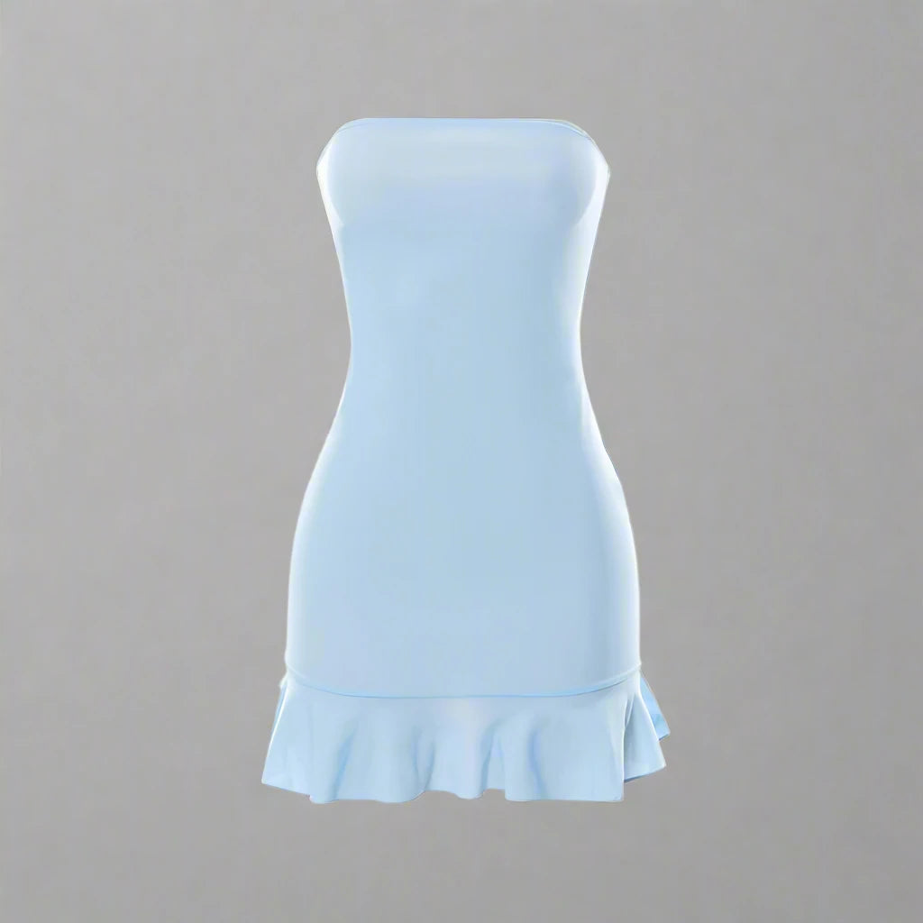 Tender Strapless Pleated Dress