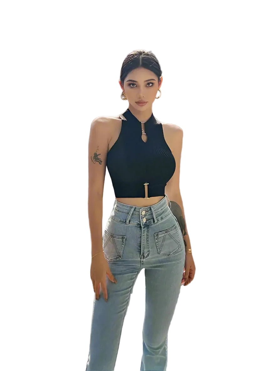 Street Sexy Halter Crop Top