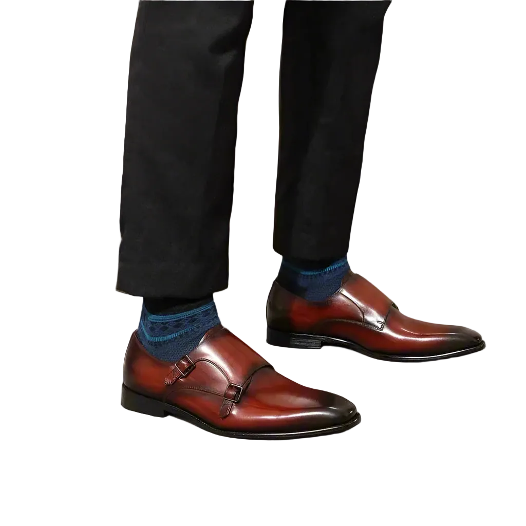 Men's Double Buckle Monk Strap