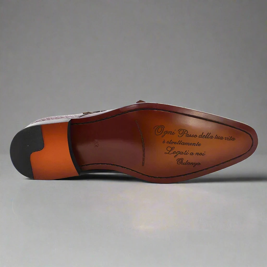 Men's Double Buckle Monk Strap