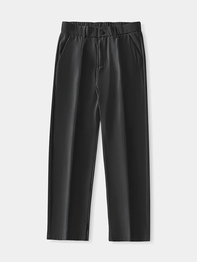 Semi-Wide Banded Waist Trousers