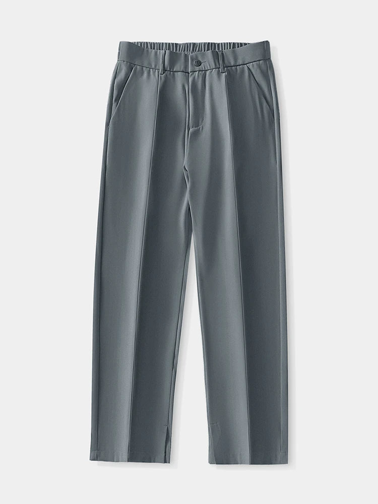 Semi-Wide Banded Waist Trousers