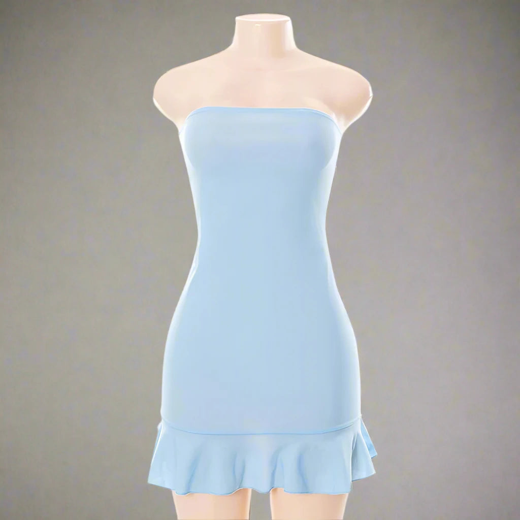 Tender Strapless Pleated Dress