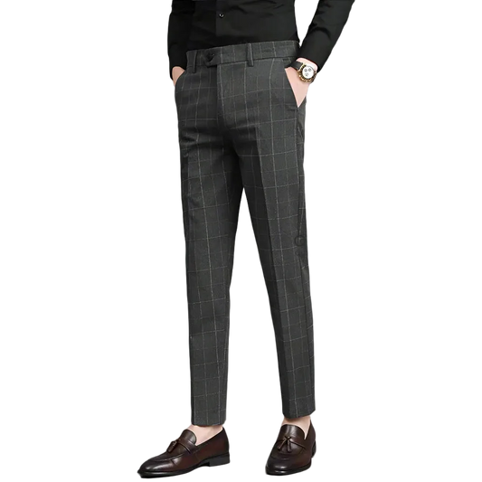 Plaid Pattern Formal Dress Pants
