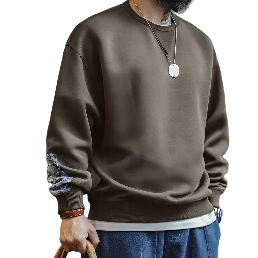 Patchwork Crew Neck