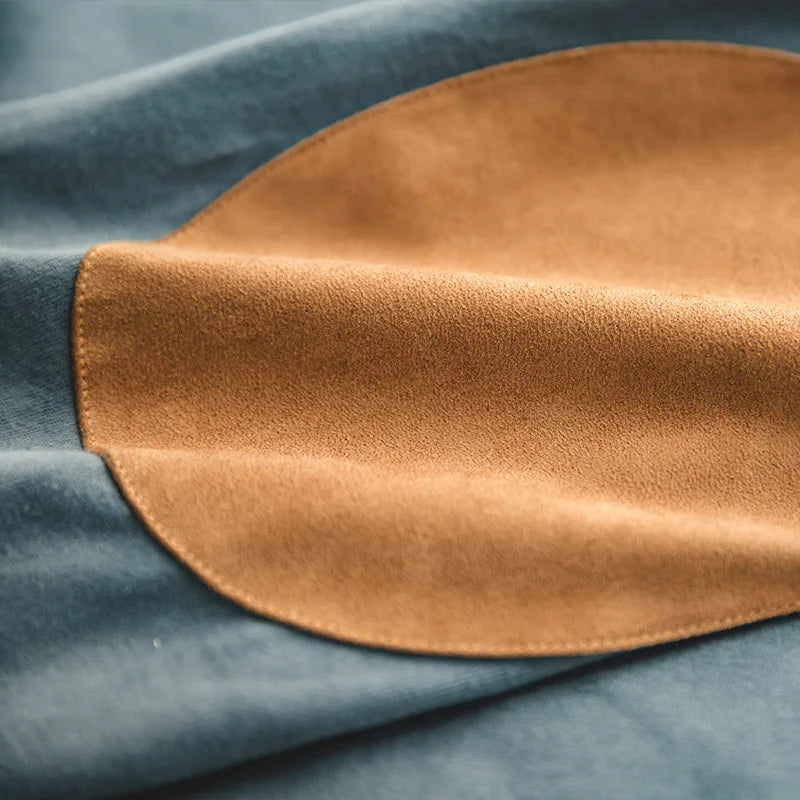 Vintage Suede Elbow Crew Neck