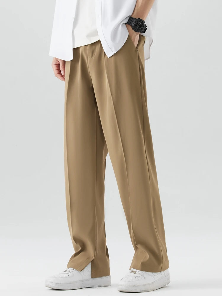 Semi-Wide Banded Waist Trousers