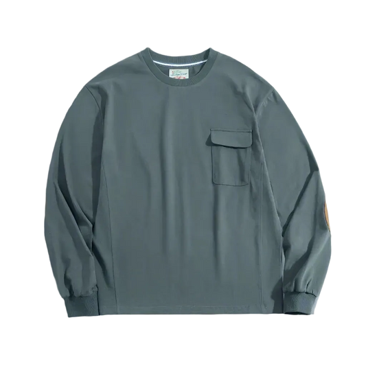 Vintage Suede Elbow Crew Neck