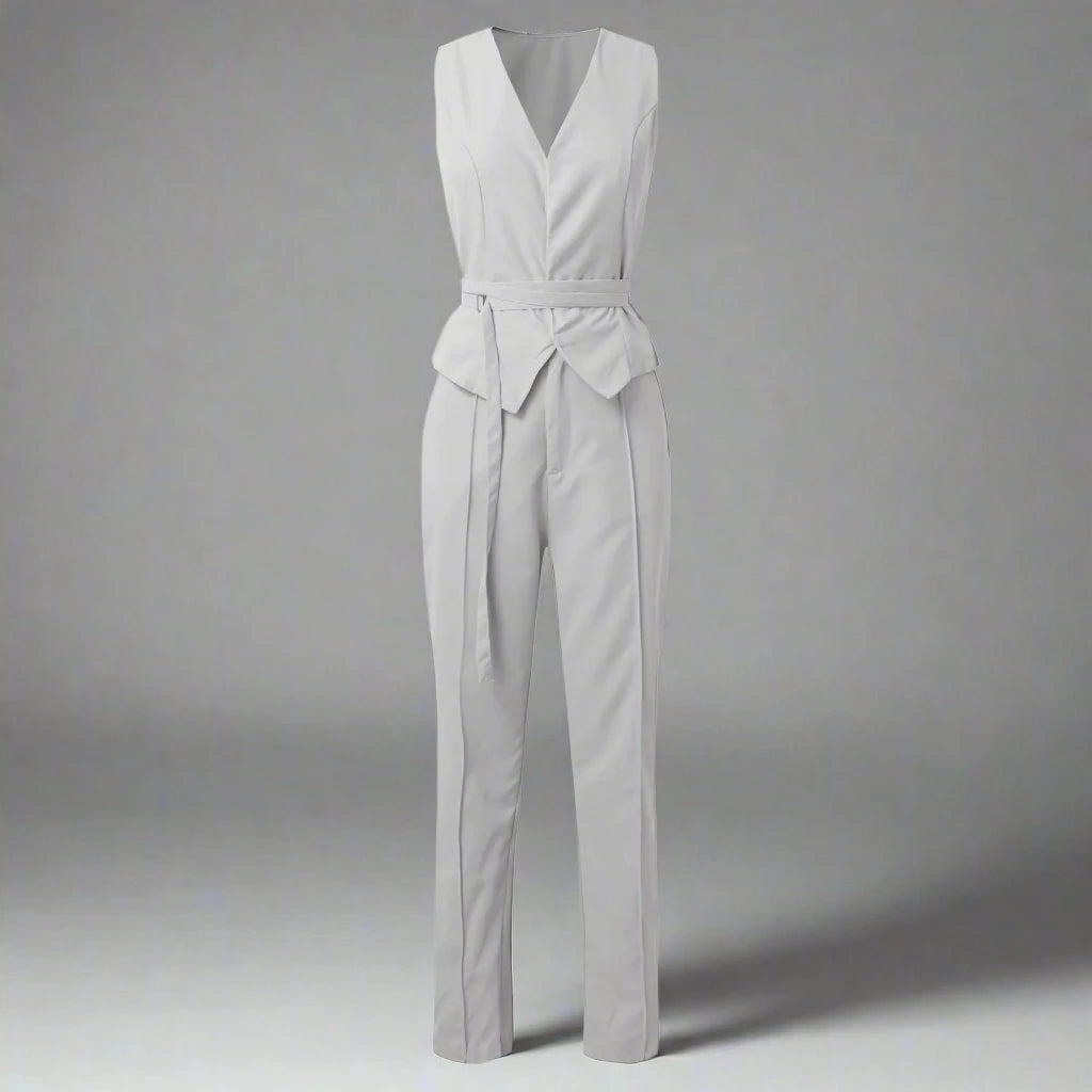 Fierce Women's Two Piece Vest Suit Set