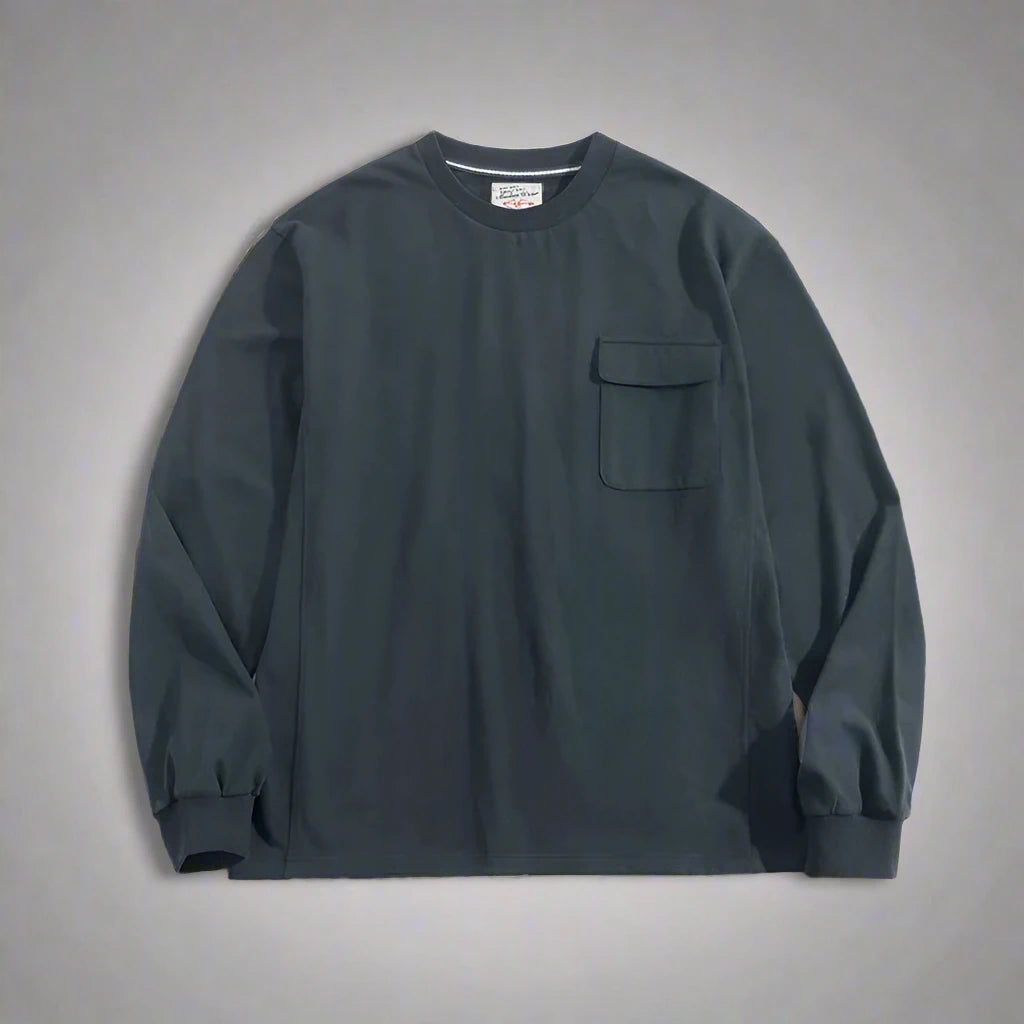 Vintage Suede Elbow Crew Neck