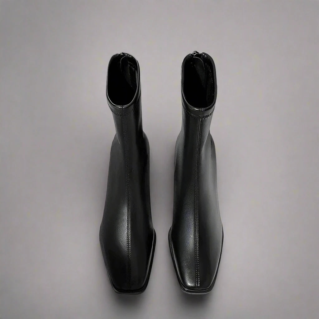 Vintage Thick Heel Short Booties