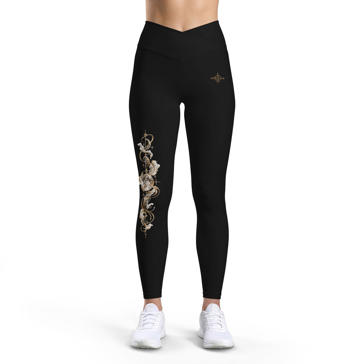 Black Leggings - Women's "Moon Phase" - Evening Edit