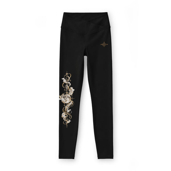 Black Leggings - Women's "Moon Phase" - Evening Edit