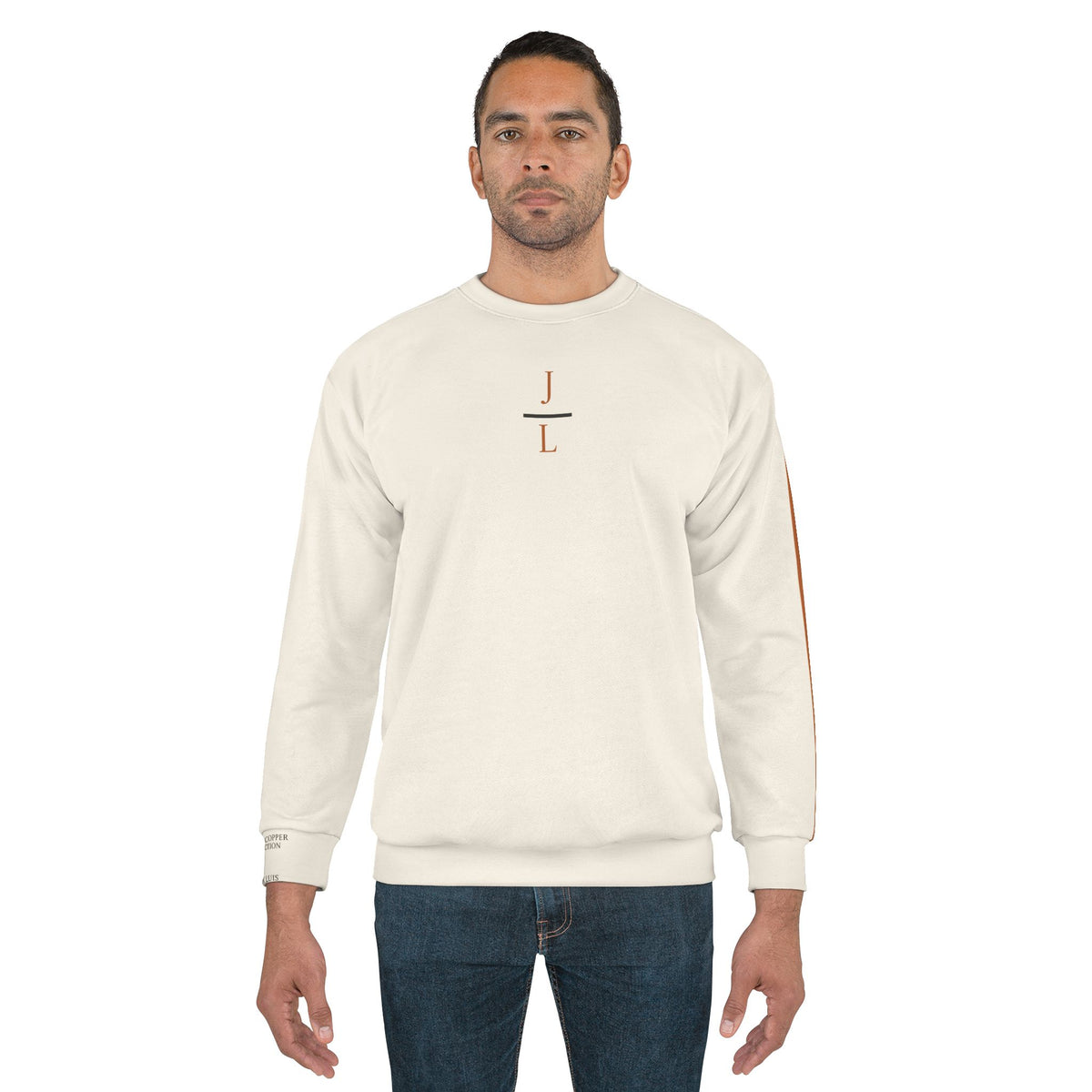 JL Monogram Crew Sweater - Dusted Copper Collection