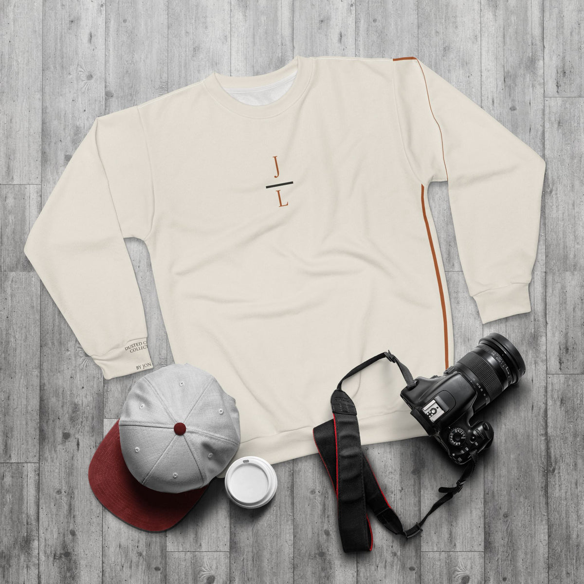 JL Monogram Crew Sweater - Dusted Copper Collection