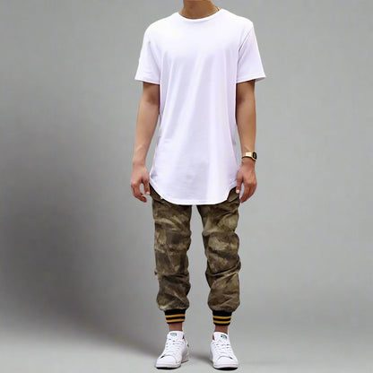 Side Zipper Droptail Tee