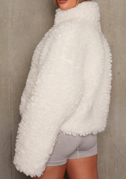 Wool Plush Turtleneck Sweater