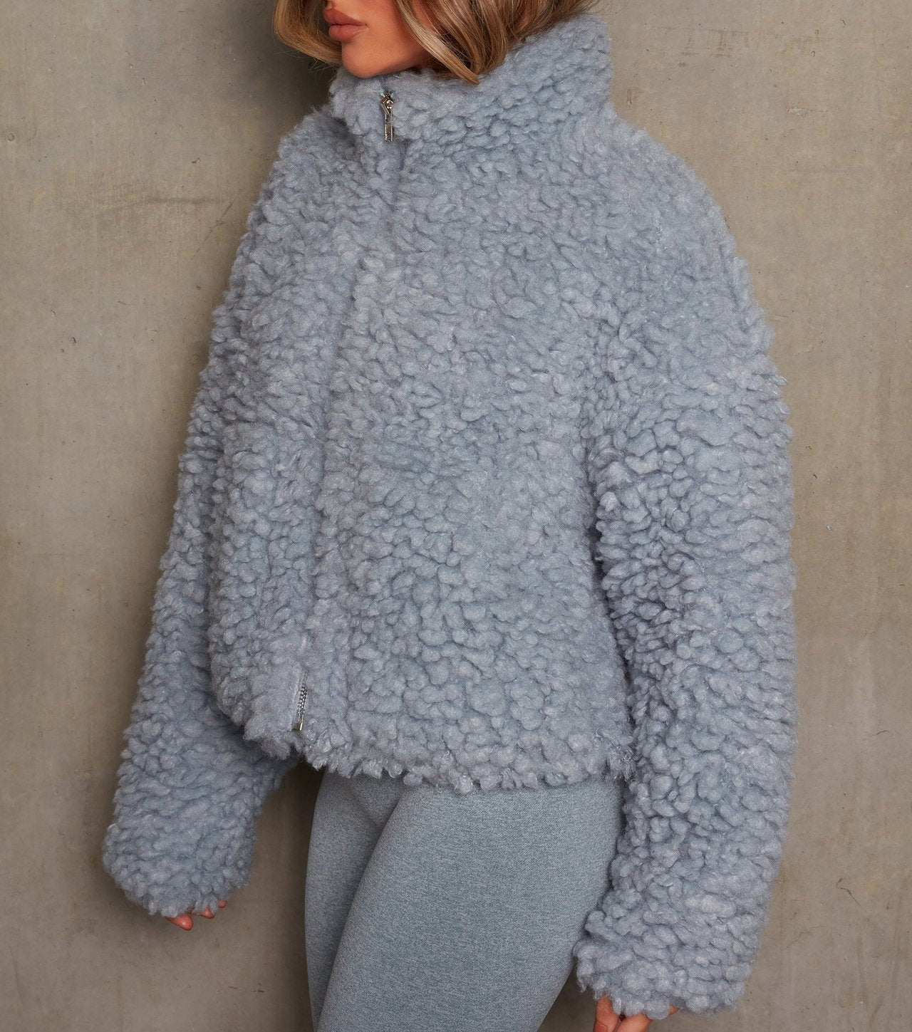 Wool Plush Turtleneck Sweater