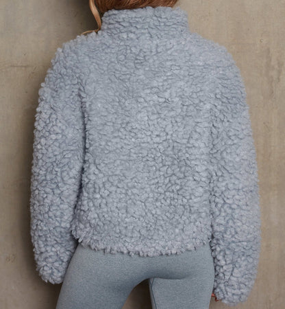Wool Plush Turtleneck Sweater