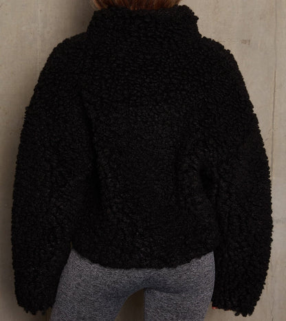 Wool Plush Turtleneck Sweater