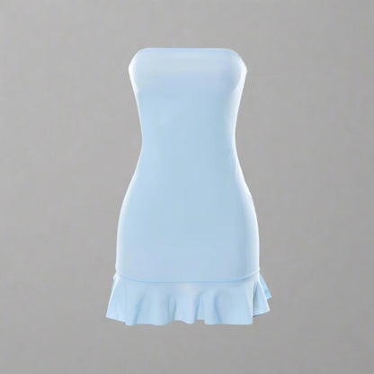 Tender Strapless Pleated Dress