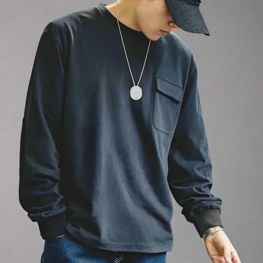 Vintage Suede Elbow Crew Neck