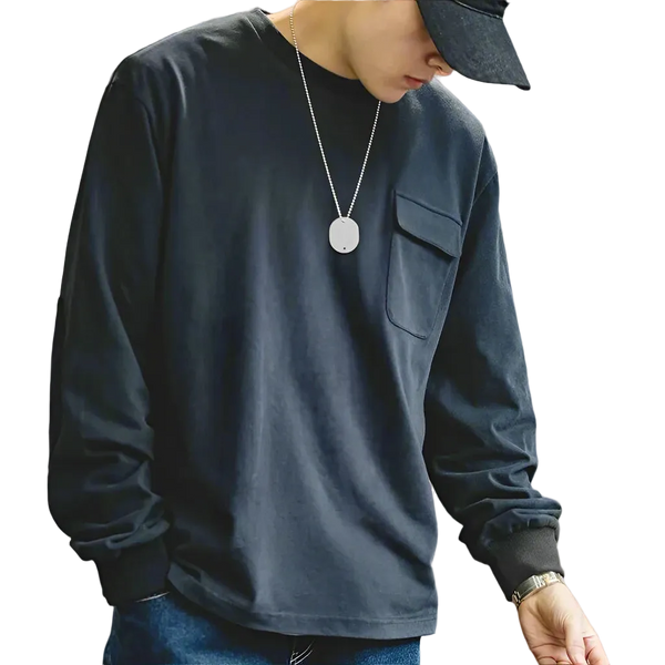 Vintage Suede Elbow Crew Neck