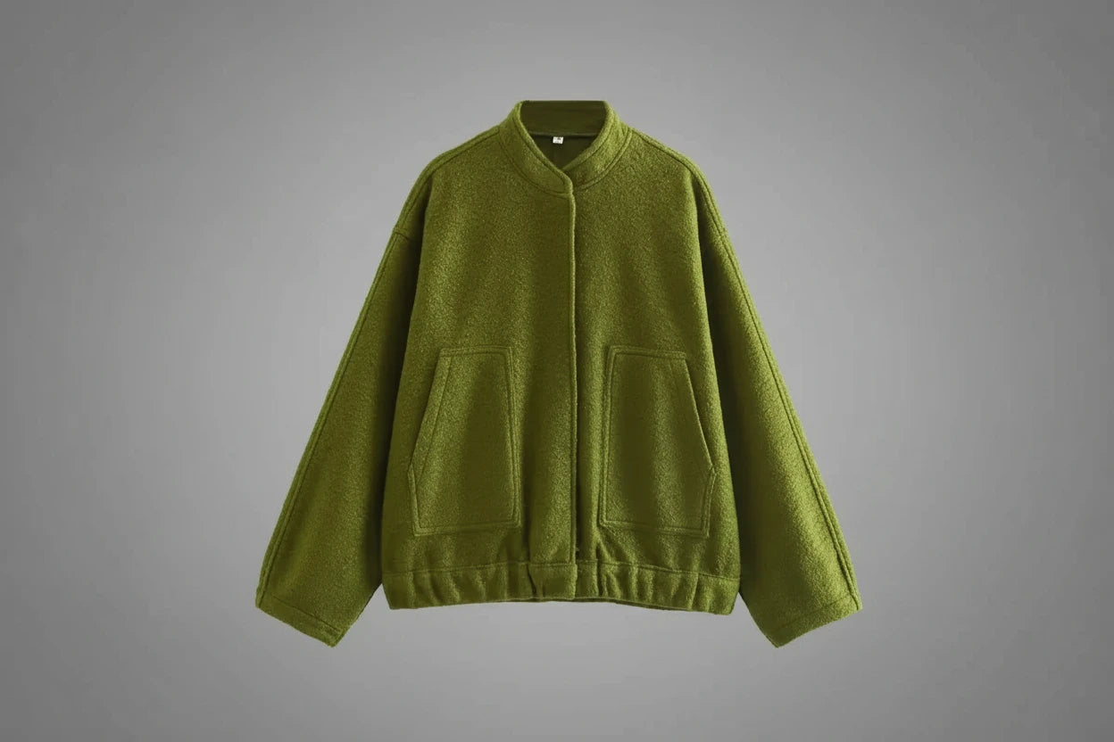 Oversized Vintage Bomber Jacket Coat