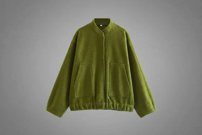 Oversized Vintage Bomber Jacket Coat