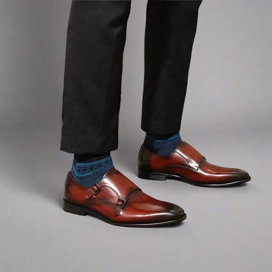 Men's Double Buckle Monk Strap
