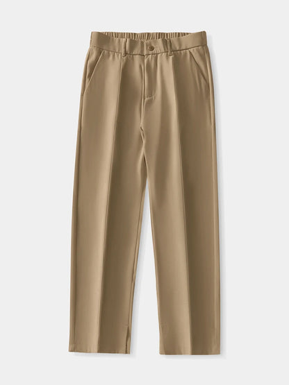 Semi-Wide Banded Waist Trousers
