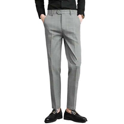 Plaid Pattern Formal Dress Pants