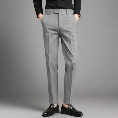 Plaid Pattern Formal Dress Pants