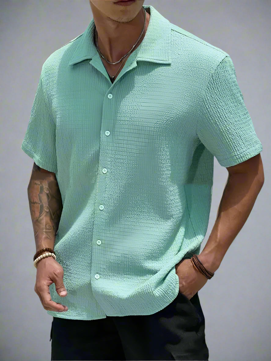 Summer Short Sleeve Button Up