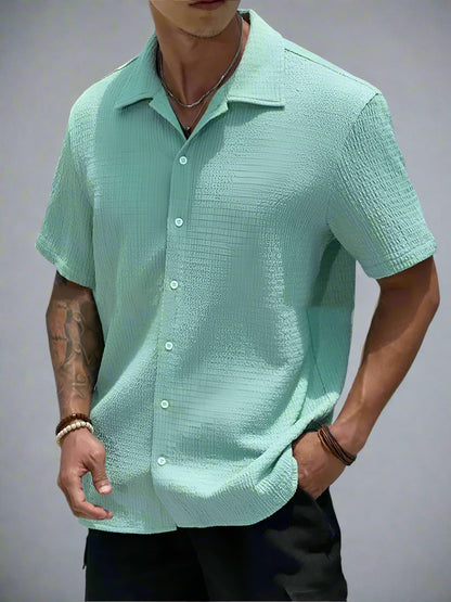 Summer Short Sleeve Button Up