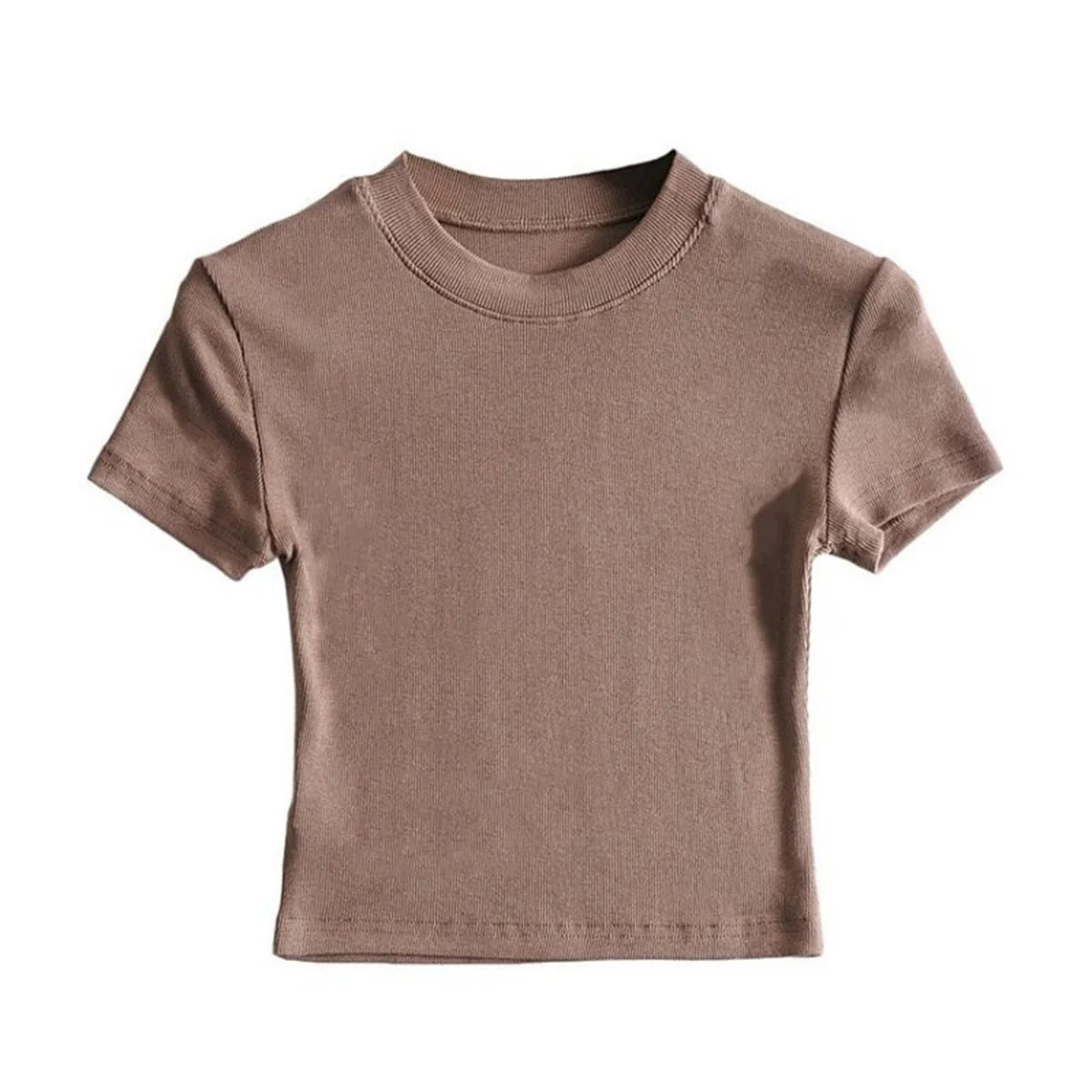 Short Sleeve Low-Turtleneck Top