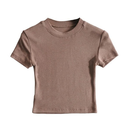 Short Sleeve Low-Turtleneck Top