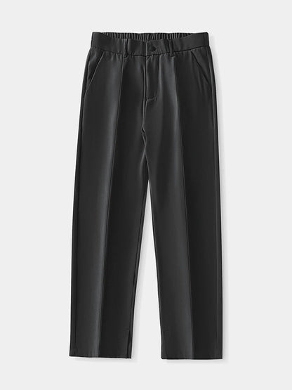 Semi-Wide Banded Waist Trousers