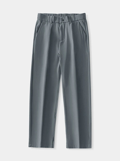 Semi-Wide Banded Waist Trousers