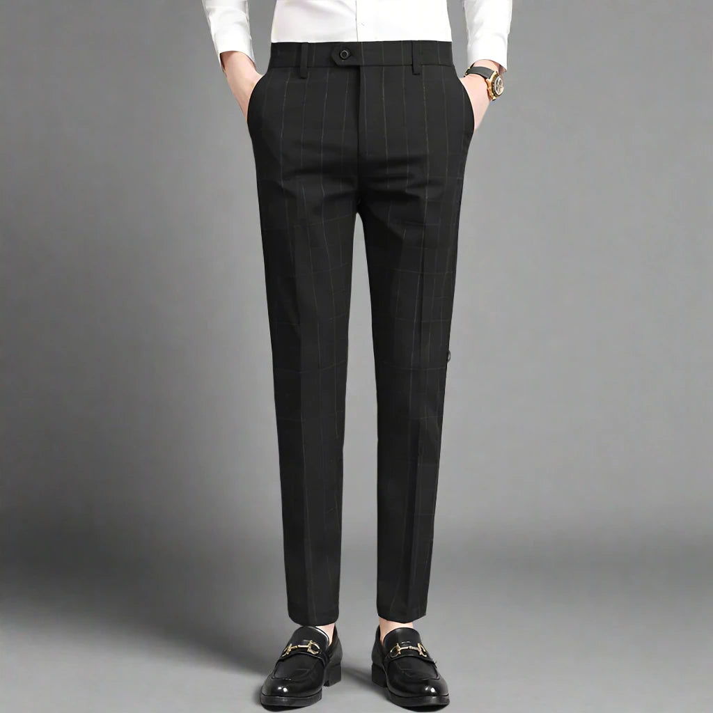 Plaid Pattern Formal Dress Pants