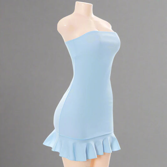 Tender Strapless Pleated Dress