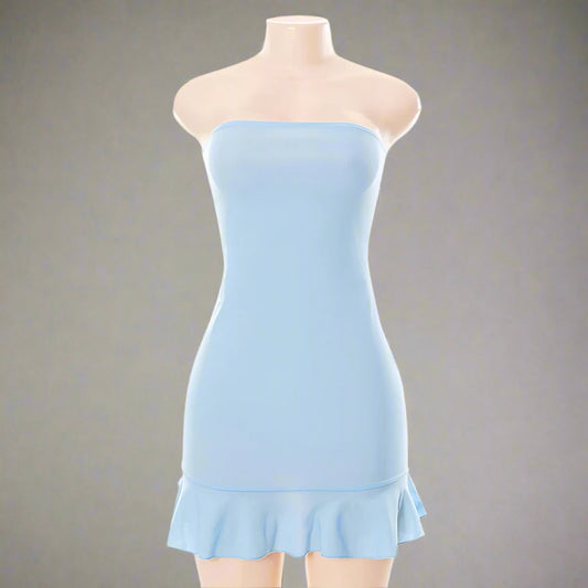 Tender Strapless Pleated Dress
