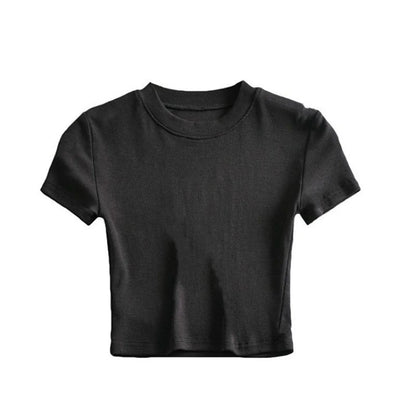 Short Sleeve Low-Turtleneck Top