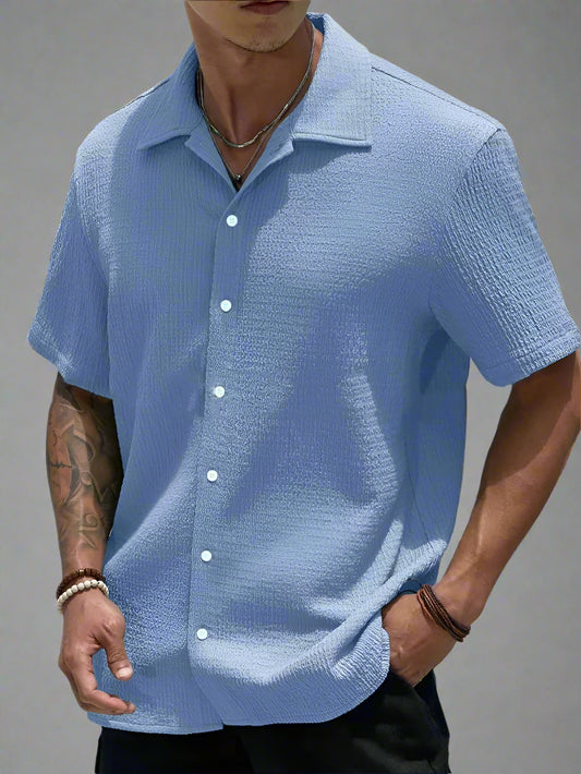 Summer Short Sleeve Button Up
