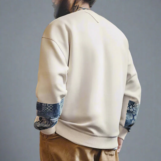 Patchwork Crew Neck