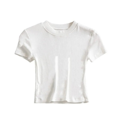 Short Sleeve Low-Turtleneck Top
