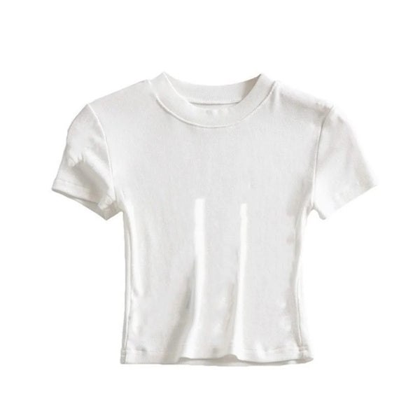 Short Sleeve Low-Turtleneck Top