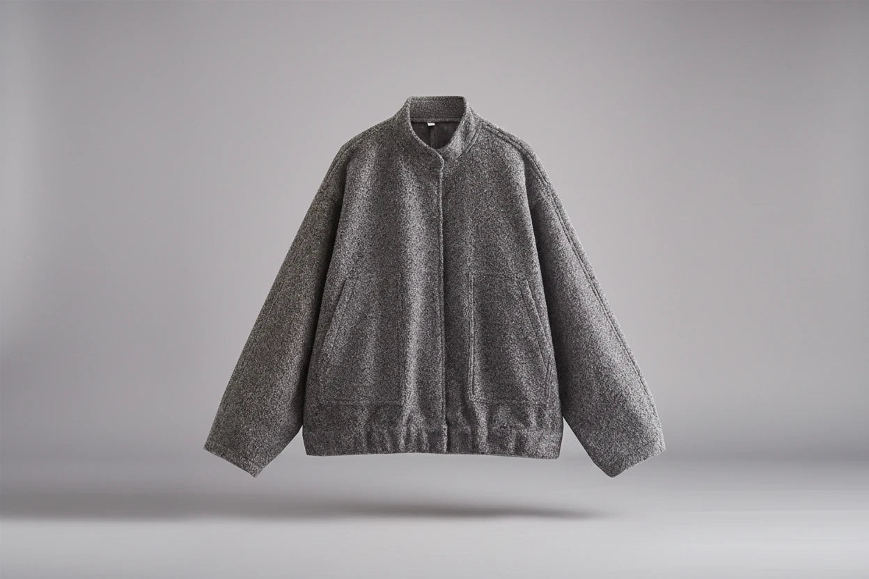 Oversized Vintage Bomber Jacket Coat